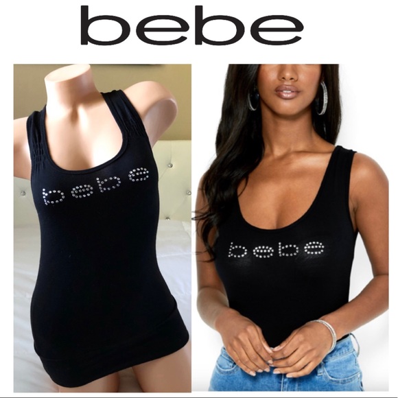 Bebe SWARVOSKI JERSEY TOP - Picture 1 of 7